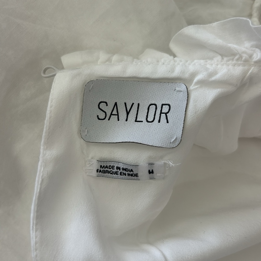 SAYLOR Felice white mini dress with crotchet front panel - Picture 9 of 10